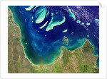 Satellite view of Booti Booti National Park, Charlotte Bay and the Great Barrier Reef, Australia by Anonymous