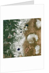 Satellite view of Crater Lake and the Cascade Mountains of Oregon by Anonymous