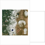 Satellite view of Crater Lake and the Cascade Mountains of Oregon by Anonymous