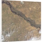 Satellite view of the Volga River in central Russia by Anonymous