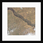 Satellite view of the Volga River in central Russia by Anonymous