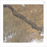 Satellite view of the Volga River in central Russia by Anonymous