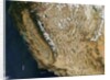 Satellite view of California and Nevada showing early season snow in the Sierra Nevada Mountains by Anonymous