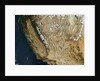 Satellite view of California and Nevada showing early season snow in the Sierra Nevada Mountains by Anonymous