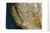 Satellite view of California and Nevada showing early season snow in the Sierra Nevada Mountains by Anonymous