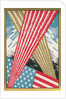 American Flag with Fireworks by Anonymous