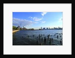 Downtown view with the Freedom tower from the Hudson River greenway by Anonymous