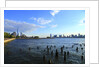 Downtown view with the Freedom tower from the Hudson River greenway by Anonymous