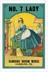 Advertisement for Hamburg Broom Works with Sweeping Maid by Anonymous