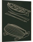 Rowboats and Oars in Black and White by Anonymous