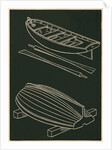 Rowboats and Oars in Black and White by Anonymous