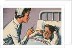 Nurse Taking Boy's Temperature by Anonymous