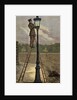 Lamplighter cleaning an old lamppost. by Anonymous