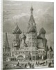 Russia, Moscow, St. Basil's Cathedral, Engraving by Anonymous