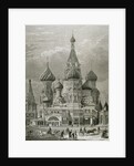 Russia, Moscow, St. Basil's Cathedral, Engraving by Anonymous