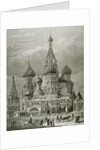 Russia, Moscow, St. Basil's Cathedral, Engraving by Anonymous