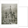 Russia, Moscow, St. Basil's Cathedral, Engraving by Anonymous