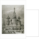 Russia, Moscow, St. Basil's Cathedral, Engraving by Anonymous