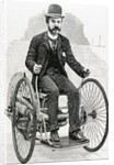 The petrol-cycle. USA. XIX century engraving by Anonymous