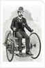 The petrol-cycle. USA. XIX century engraving by Anonymous