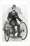 The petrol-cycle. USA. XIX century engraving by Anonymous