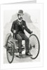 The petrol-cycle. USA. XIX century engraving by Anonymous