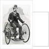 The petrol-cycle. USA. XIX century engraving by Anonymous