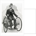 The petrol-cycle. USA. XIX century engraving by Anonymous