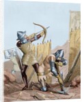 Siege of Gibraltar. Archers. 1350. by Anonymous