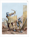Siege of Gibraltar. Archers. 1350. by Anonymous