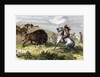Indians hunting bison. by Anonymous