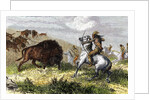 Indians hunting bison. by Anonymous