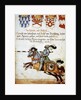 Book of the Tournament. Knight on horseback and armed with spears. Italy. by Anonymous