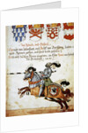 Book of the Tournament. Knight on horseback and armed with spears. Italy. by Anonymous