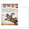 Book of the Tournament. Knight on horseback and armed with spears. Italy. by Anonymous