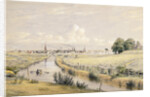 Jersey City with a Glimpse of New York From the Bergen Canal by William Rickarby Miller