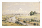 Jersey City with a Glimpse of New York From the Bergen Canal by William Rickarby Miller