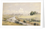 Jersey City with a Glimpse of New York From the Bergen Canal by William Rickarby Miller
