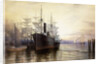 Sunset, New York Harbour by Henry Farrer