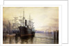 Sunset, New York Harbour by Henry Farrer