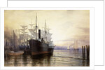 Sunset, New York Harbour by Henry Farrer