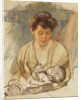 Mother Rose Looking Down at her Sleeping Baby by Mary Cassatt