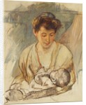 Mother Rose Looking Down at her Sleeping Baby by Mary Cassatt