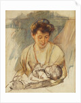 Mother Rose Looking Down at her Sleeping Baby by Mary Cassatt