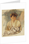 Mother Rose Looking Down at her Sleeping Baby by Mary Cassatt