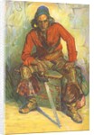 Pensive Pirate on Chest by Anonymous