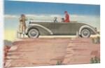 Tourists in Convertible Car on Mesa by Anonymous