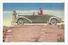 Tourists in Convertible Car on Mesa by Anonymous