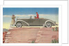 Tourists in Convertible Car on Mesa by Anonymous