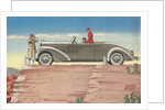 Tourists in Convertible Car on Mesa by Anonymous